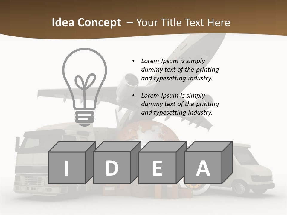 Caucasian Package Courier PowerPoint Template