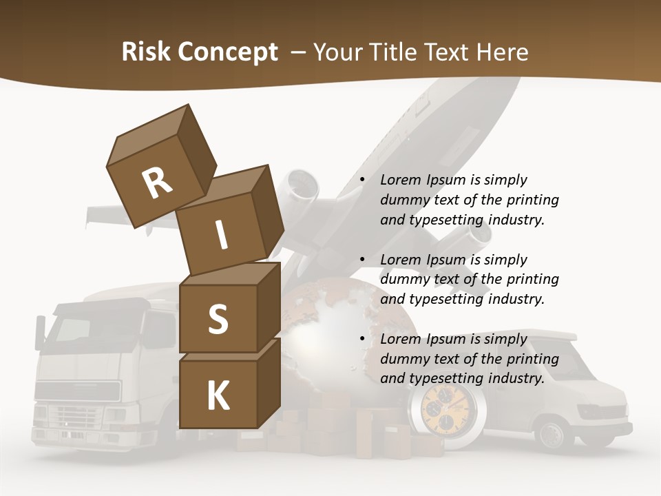 Caucasian Package Courier PowerPoint Template