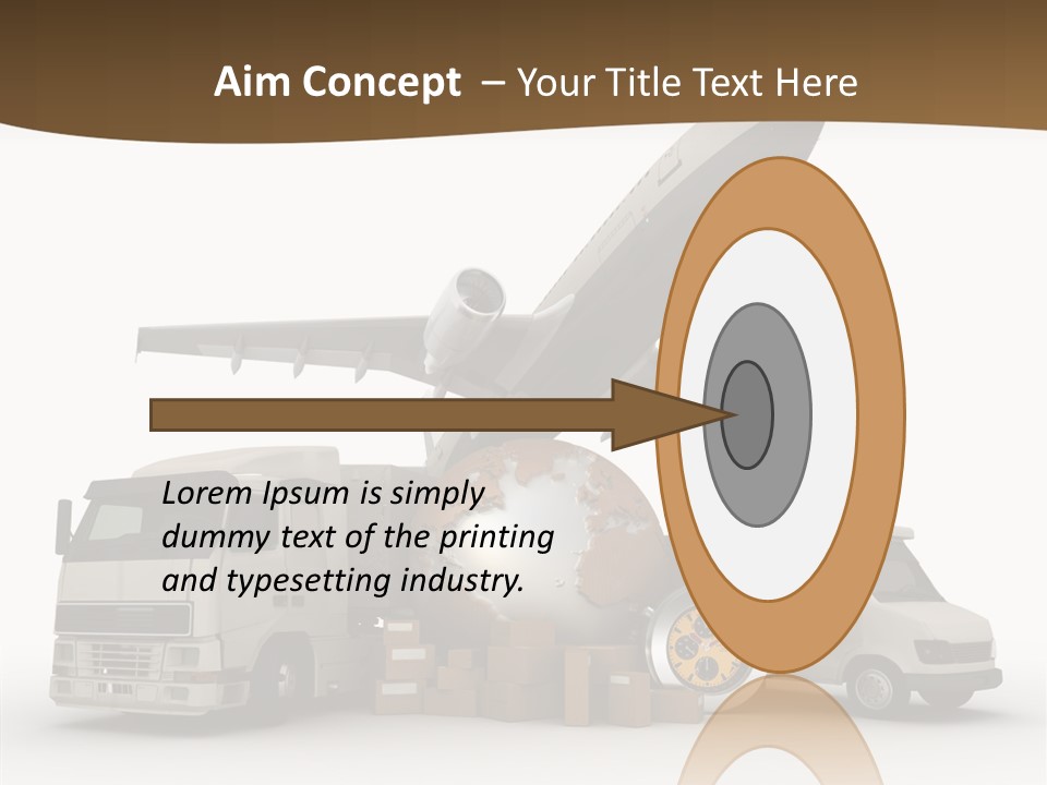 Caucasian Package Courier PowerPoint Template