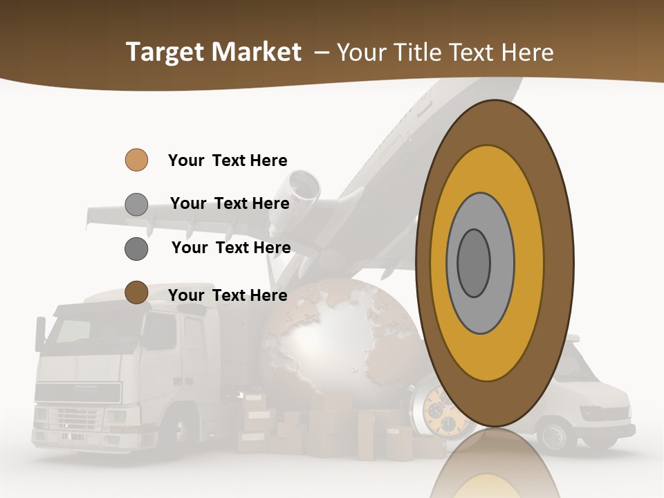 Caucasian Package Courier PowerPoint Template