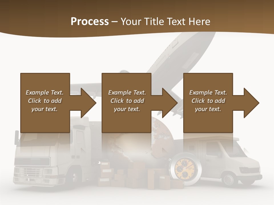 Caucasian Package Courier PowerPoint Template