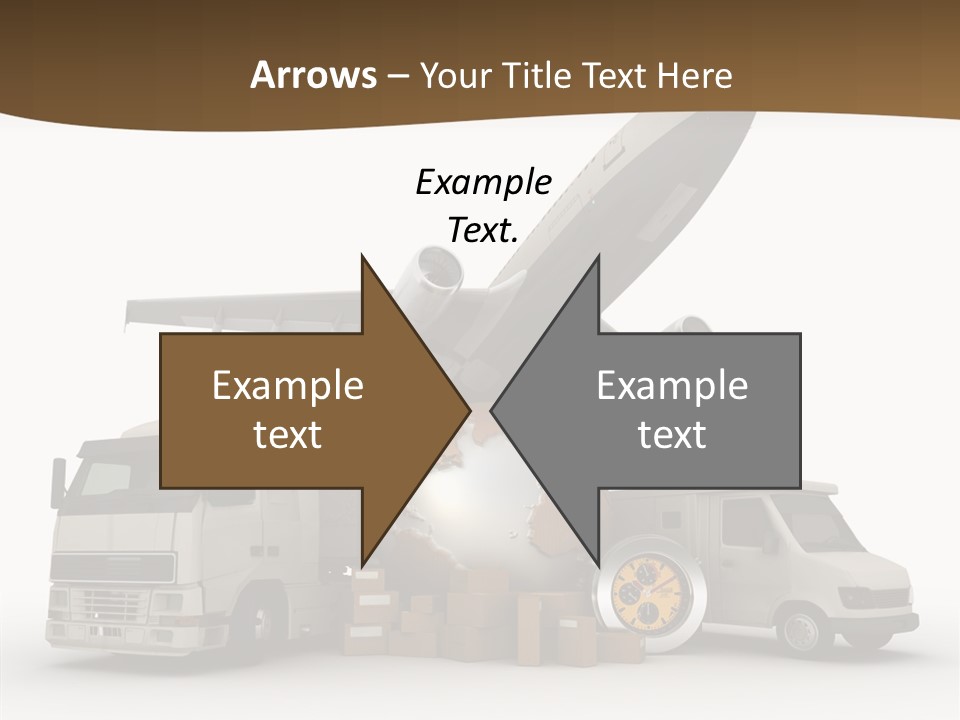 Caucasian Package Courier PowerPoint Template