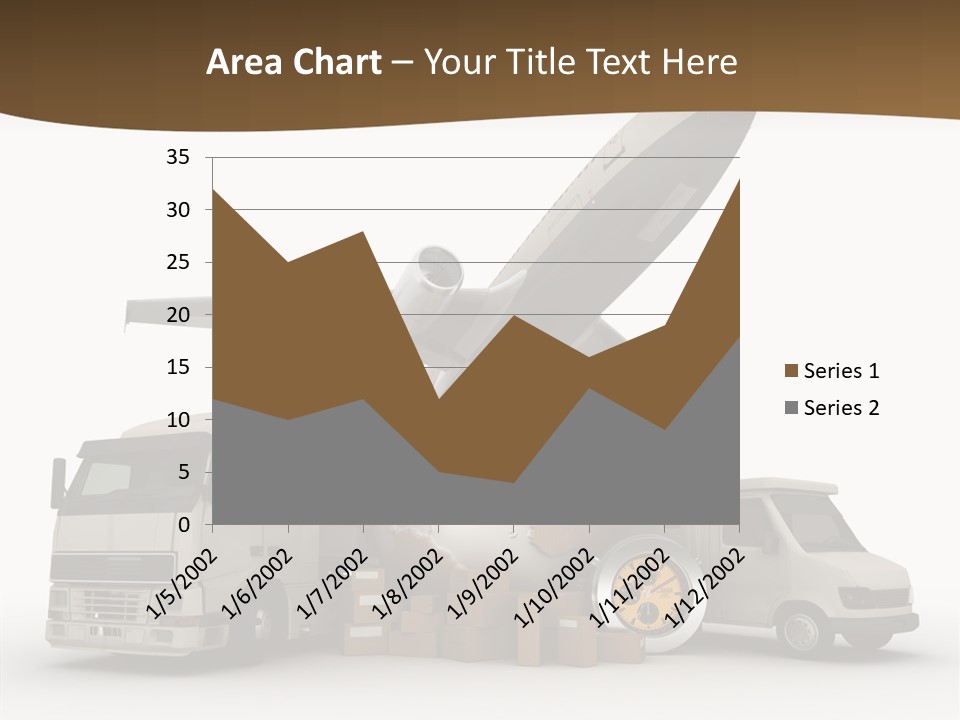 Caucasian Package Courier PowerPoint Template