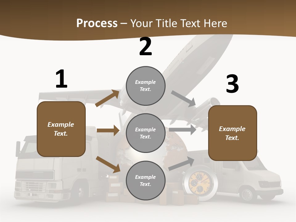 Caucasian Package Courier PowerPoint Template