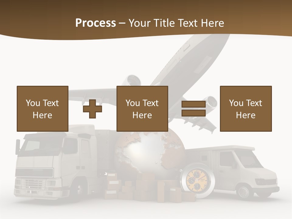 Caucasian Package Courier PowerPoint Template