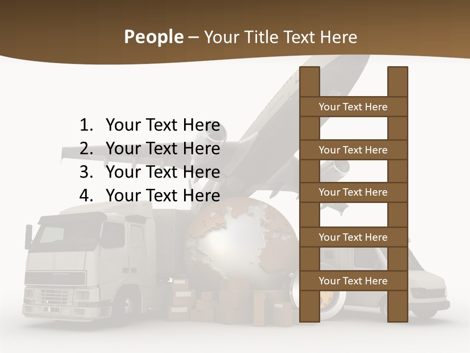 Caucasian Package Courier PowerPoint Template