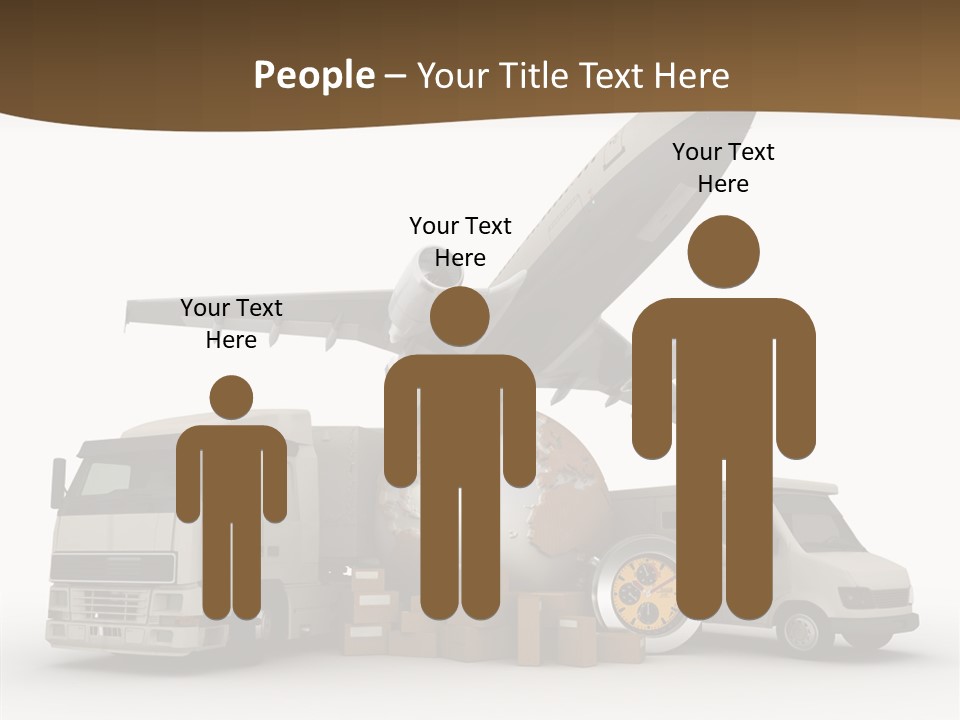 Caucasian Package Courier PowerPoint Template