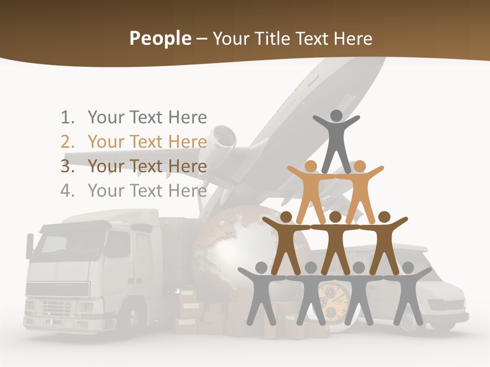 Caucasian Package Courier PowerPoint Template