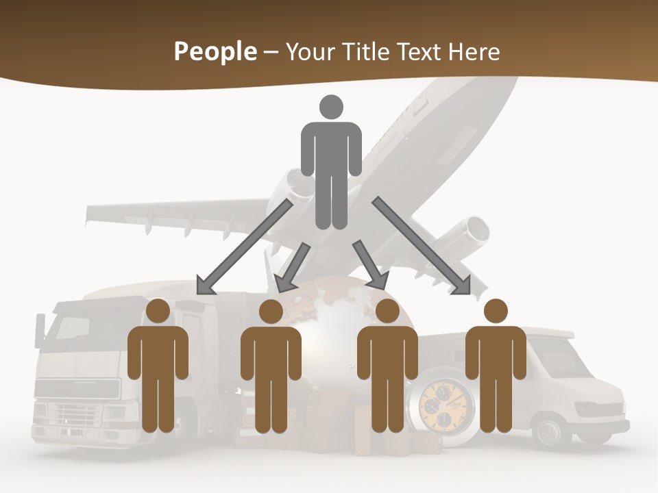 Caucasian Package Courier PowerPoint Template