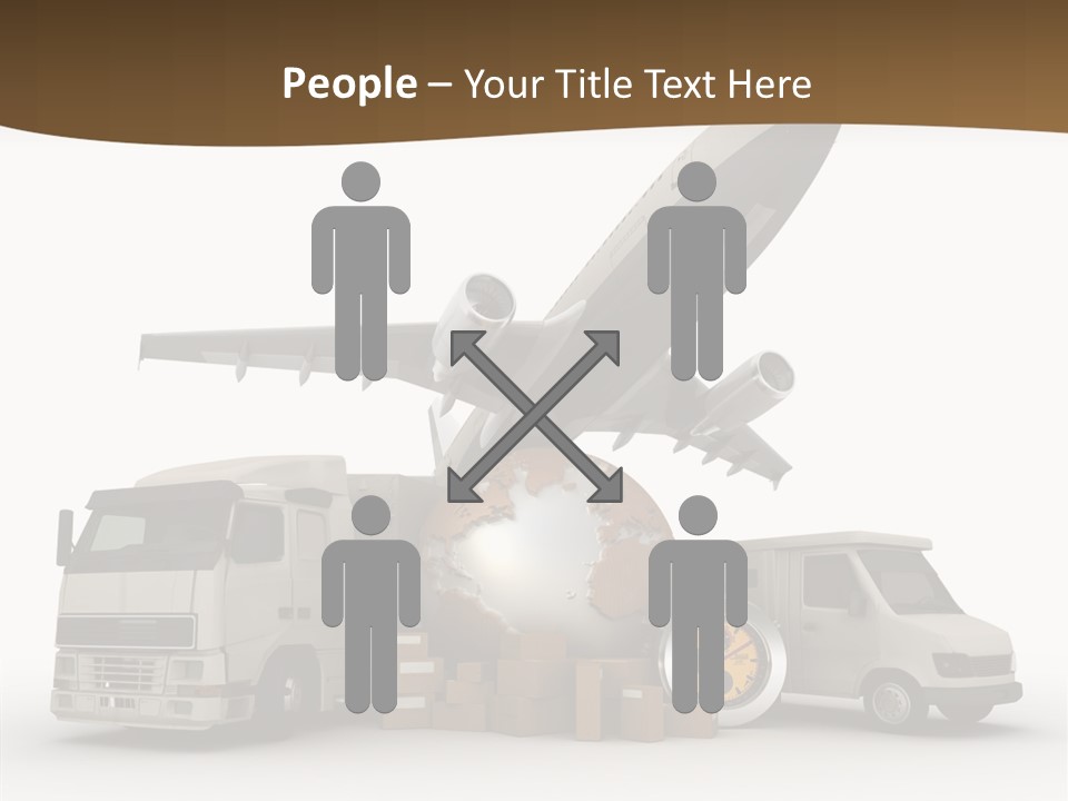 Caucasian Package Courier PowerPoint Template