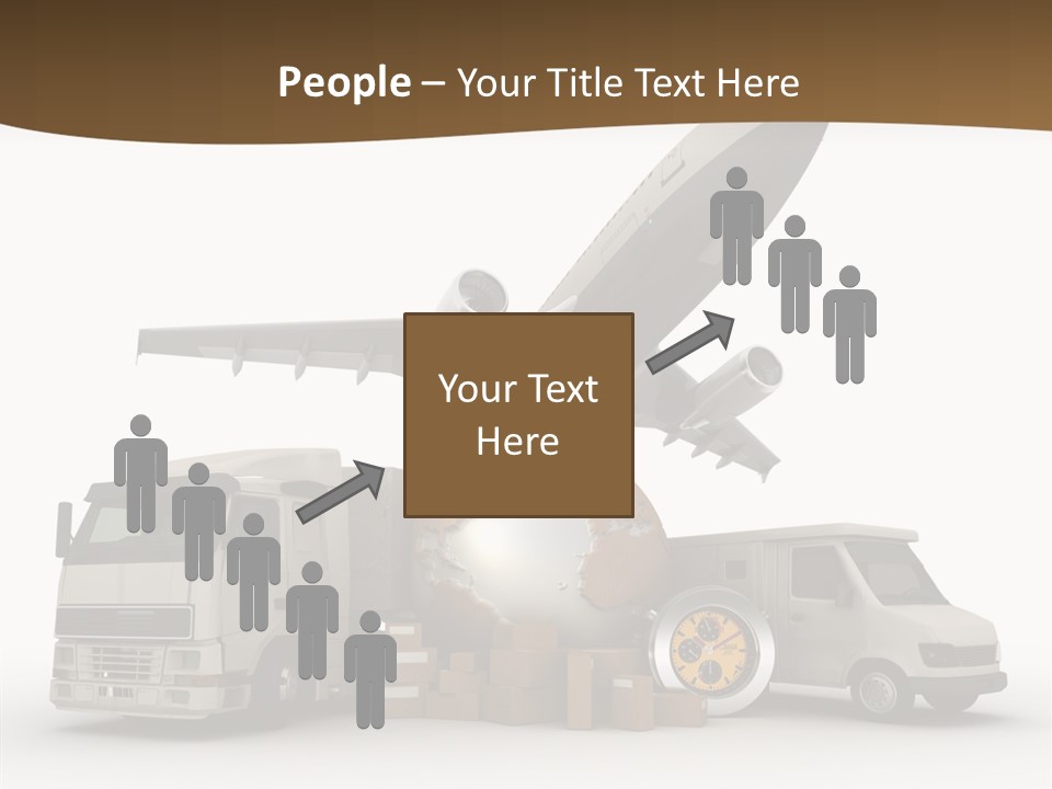 Caucasian Package Courier PowerPoint Template