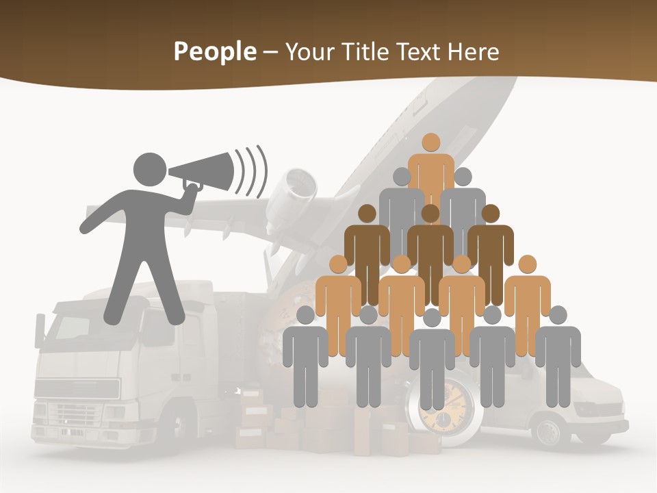 Caucasian Package Courier PowerPoint Template