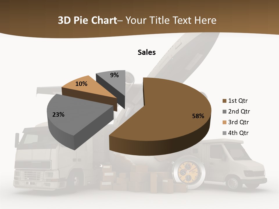 Caucasian Package Courier PowerPoint Template