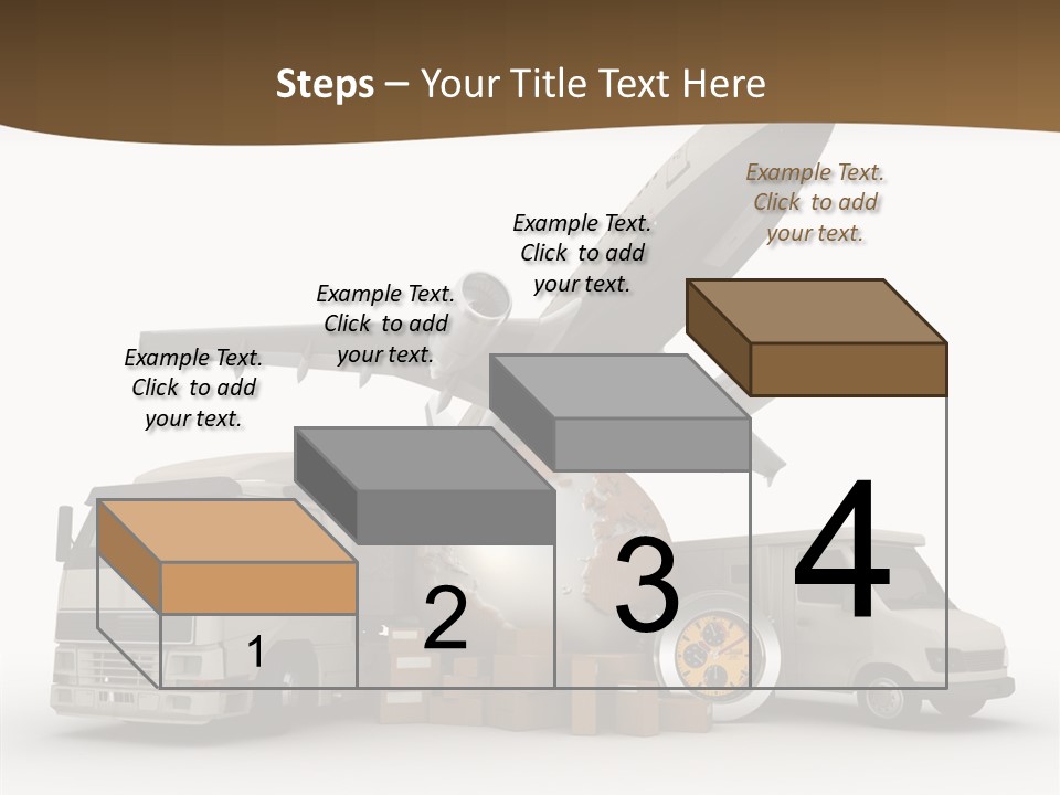 Caucasian Package Courier PowerPoint Template