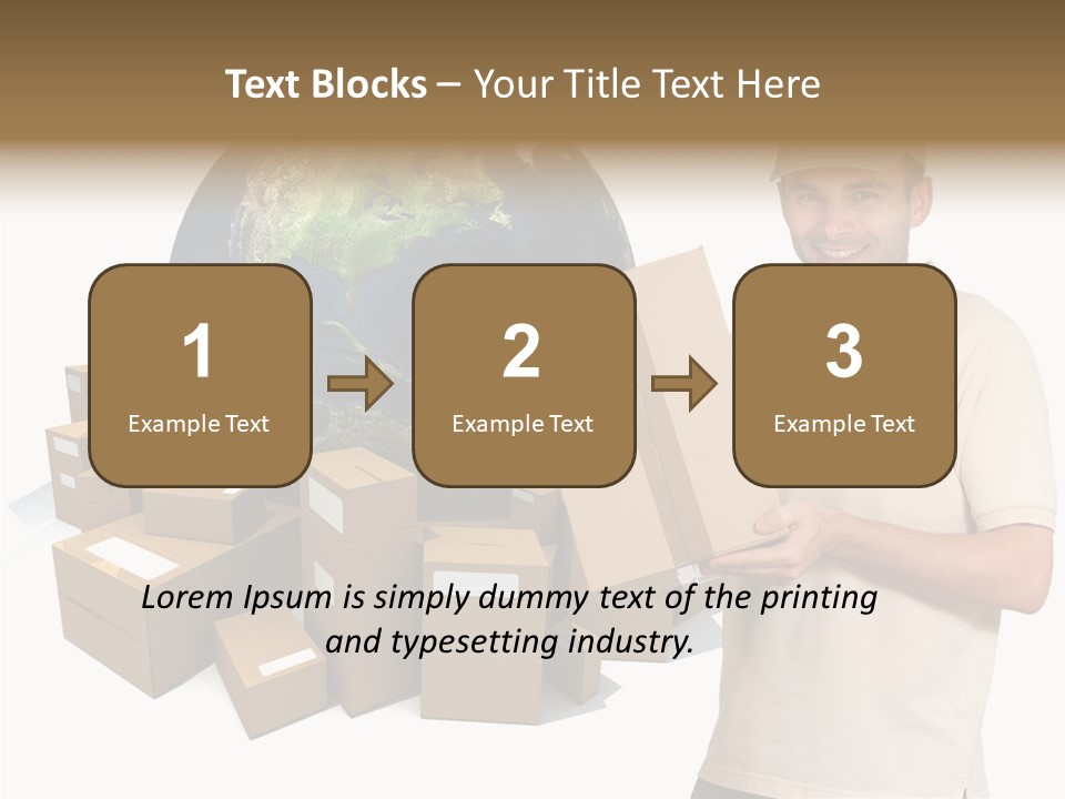 Heap Illustration Cargo PowerPoint Template