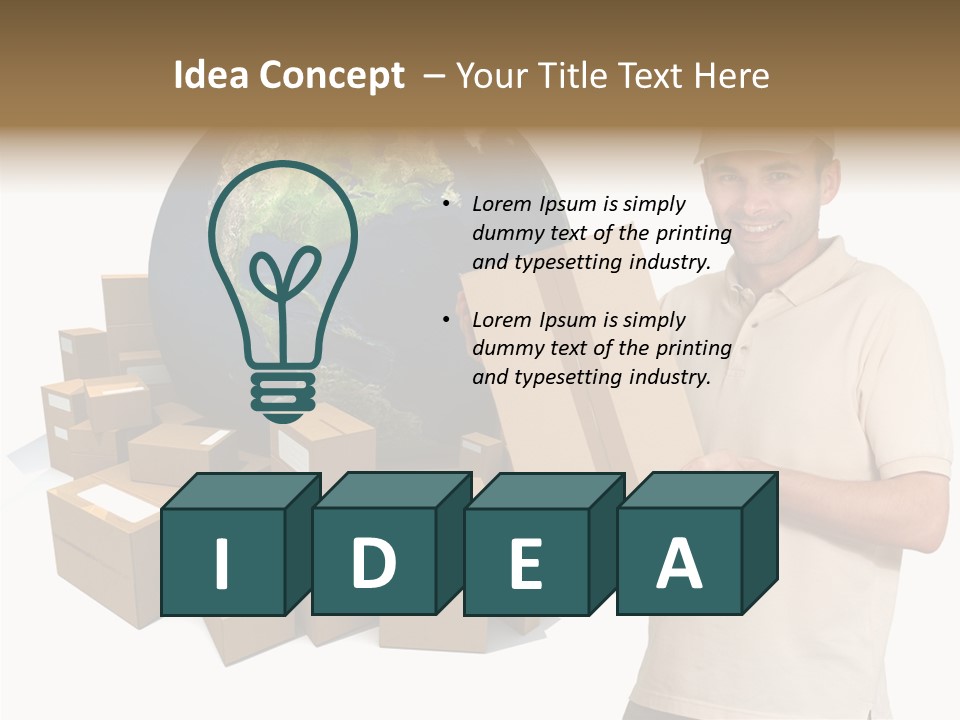 Heap Illustration Cargo PowerPoint Template