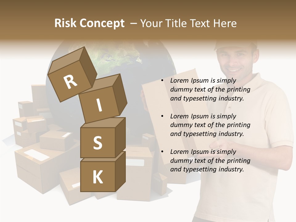 Heap Illustration Cargo PowerPoint Template