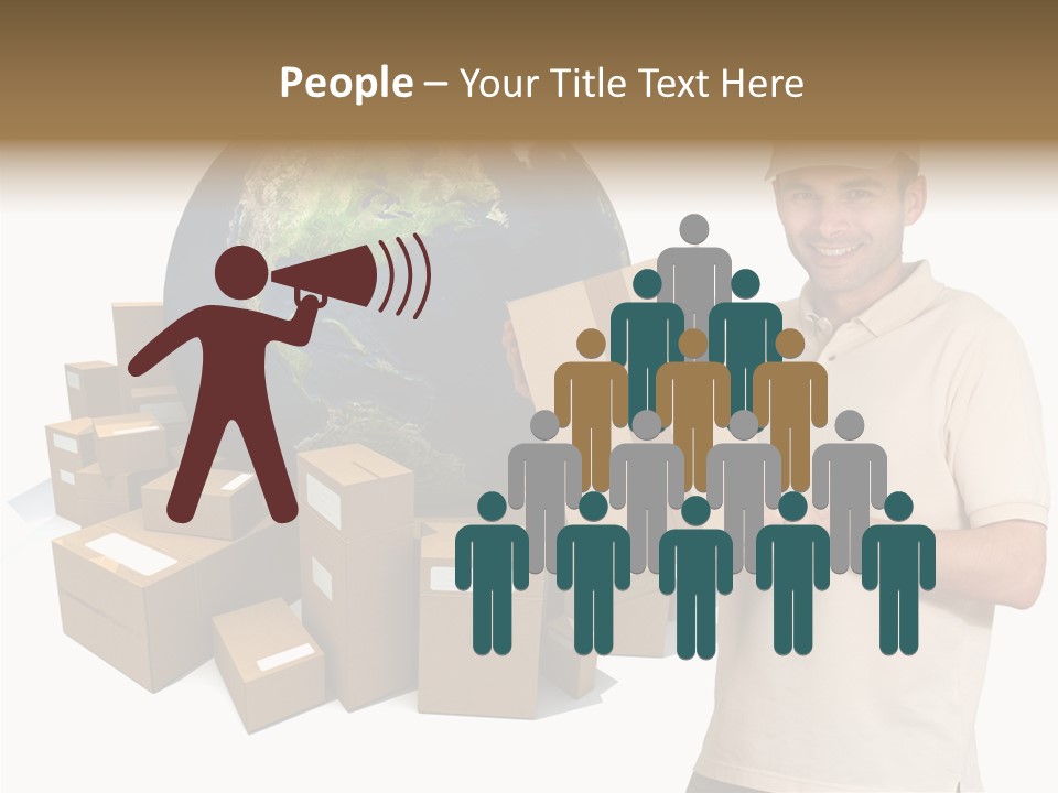 Heap Illustration Cargo PowerPoint Template