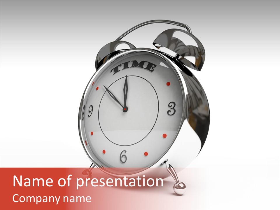 Black Second Counter PowerPoint Template