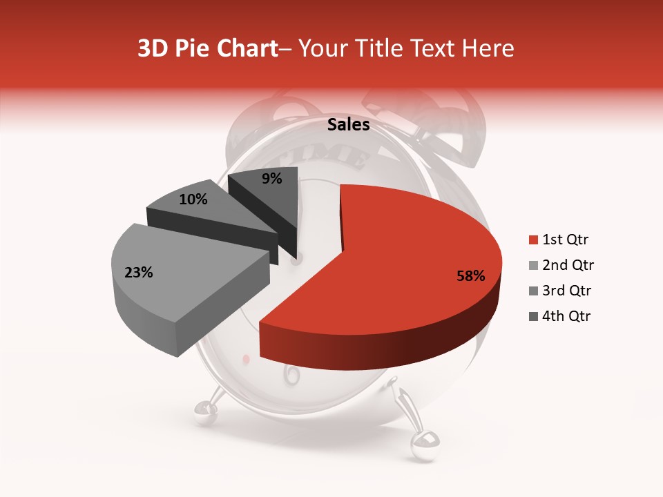 Black Second Counter PowerPoint Template
