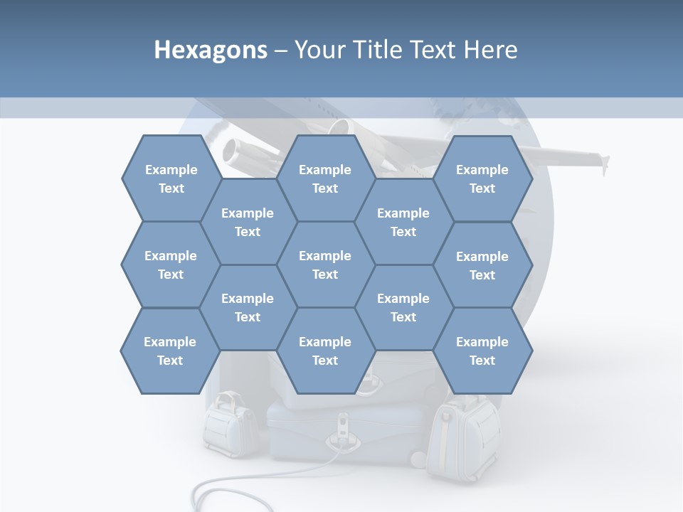 Golf Stick International Suitcase PowerPoint Template