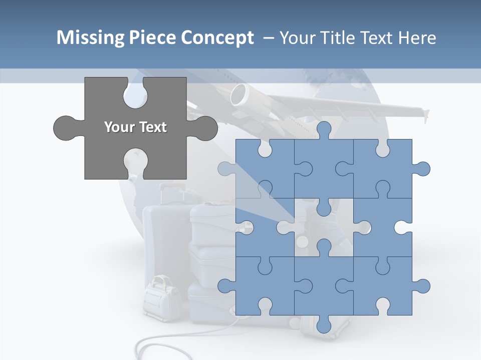 Golf Stick International Suitcase PowerPoint Template