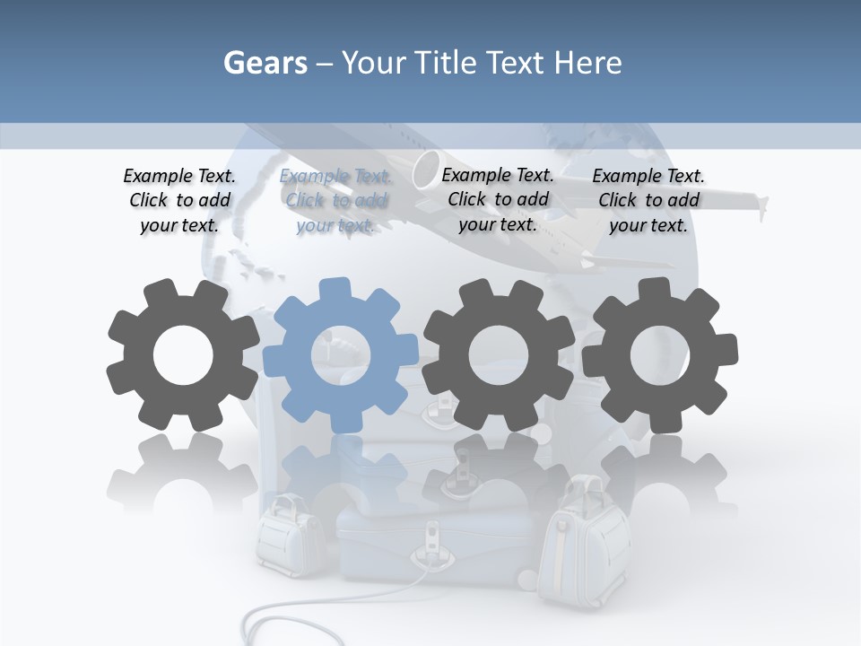 Golf Stick International Suitcase PowerPoint Template