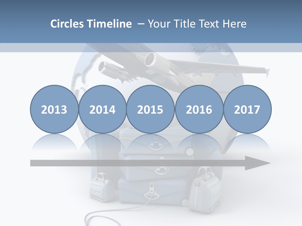 Golf Stick International Suitcase PowerPoint Template