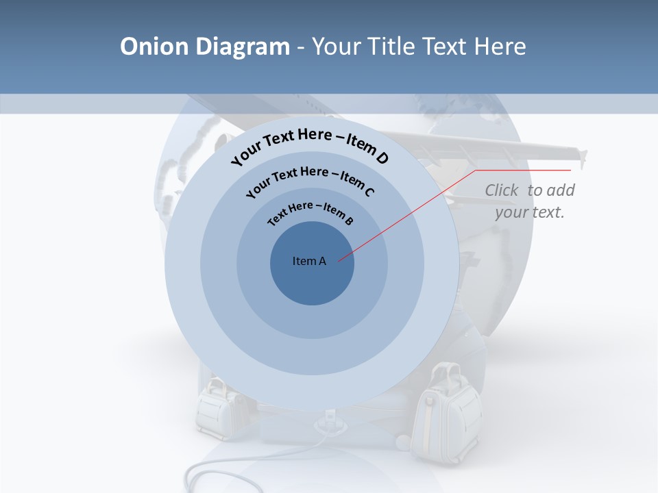 Golf Stick International Suitcase PowerPoint Template