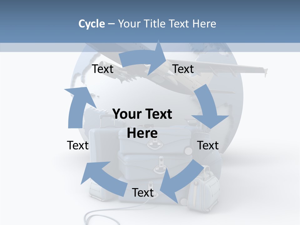Golf Stick International Suitcase PowerPoint Template