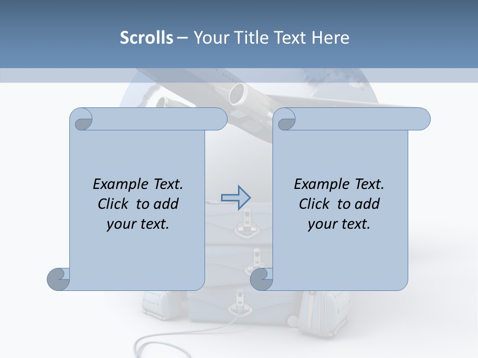 Golf Stick International Suitcase PowerPoint Template