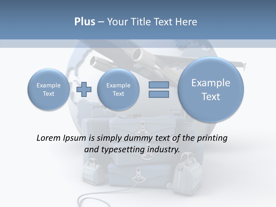 Golf Stick International Suitcase PowerPoint Template