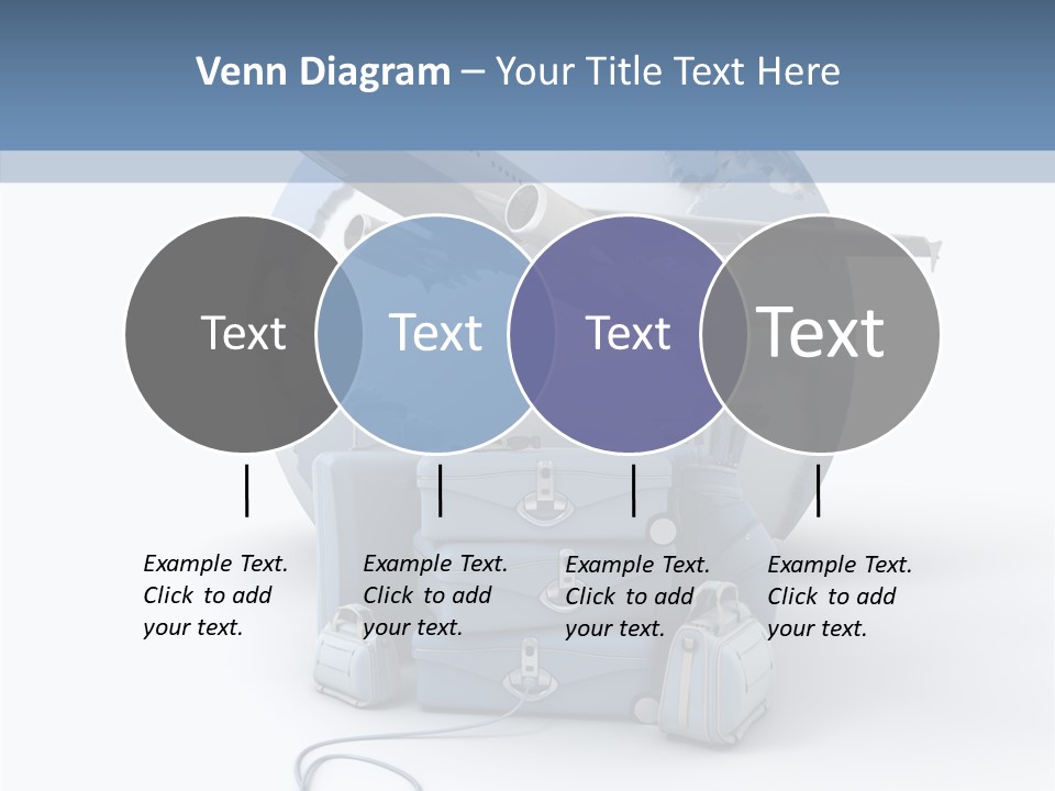 Golf Stick International Suitcase PowerPoint Template