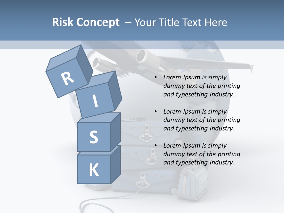 Golf Stick International Suitcase PowerPoint Template