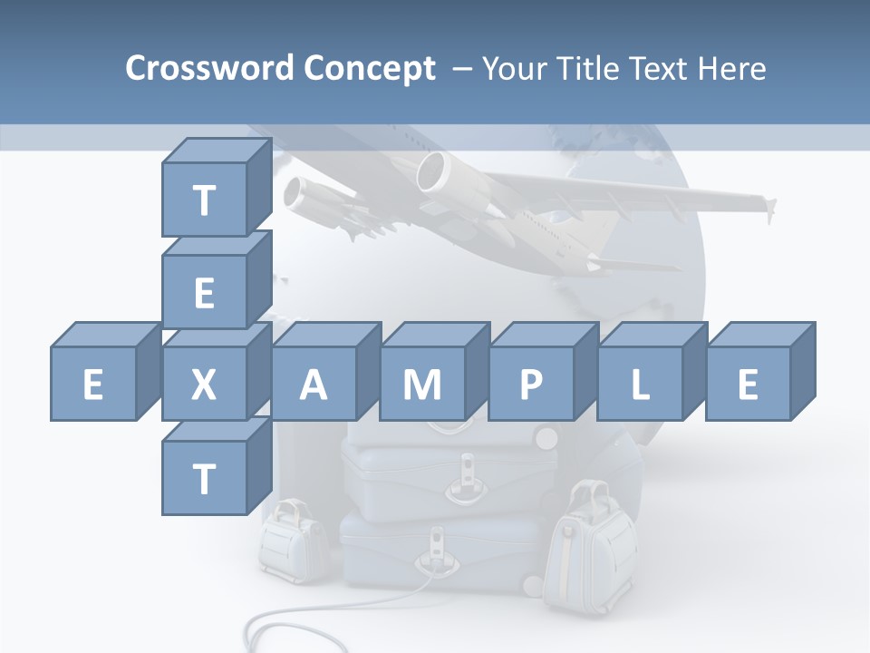 Golf Stick International Suitcase PowerPoint Template