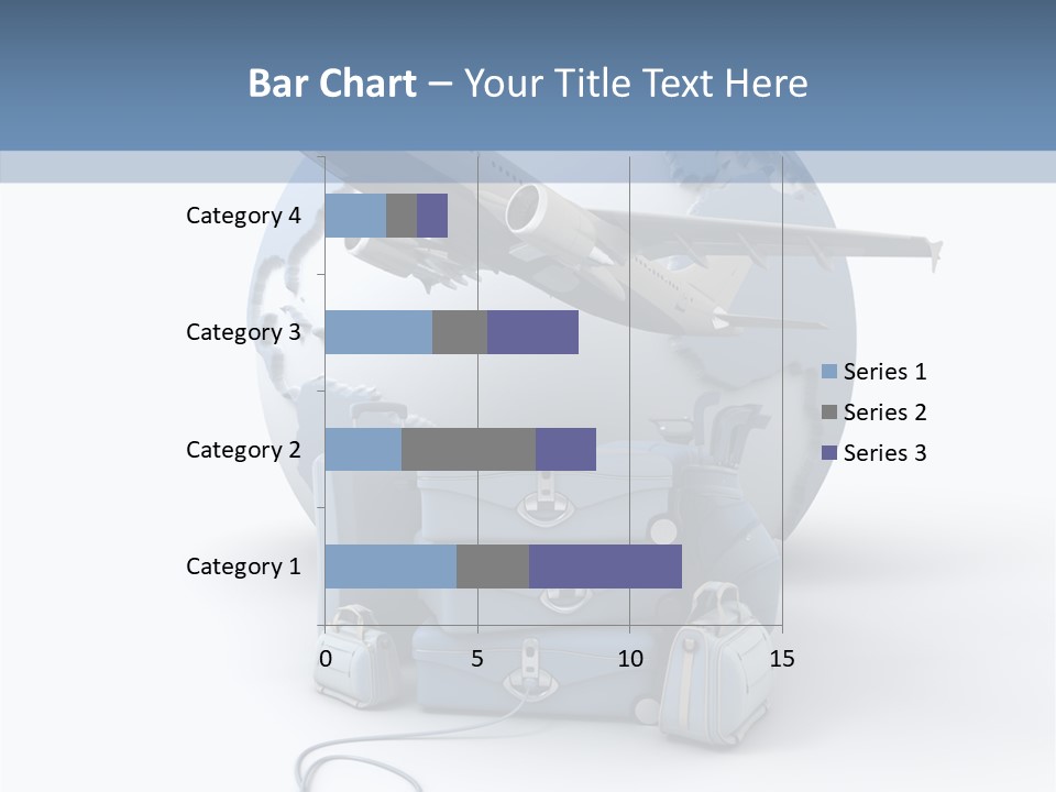 Golf Stick International Suitcase PowerPoint Template
