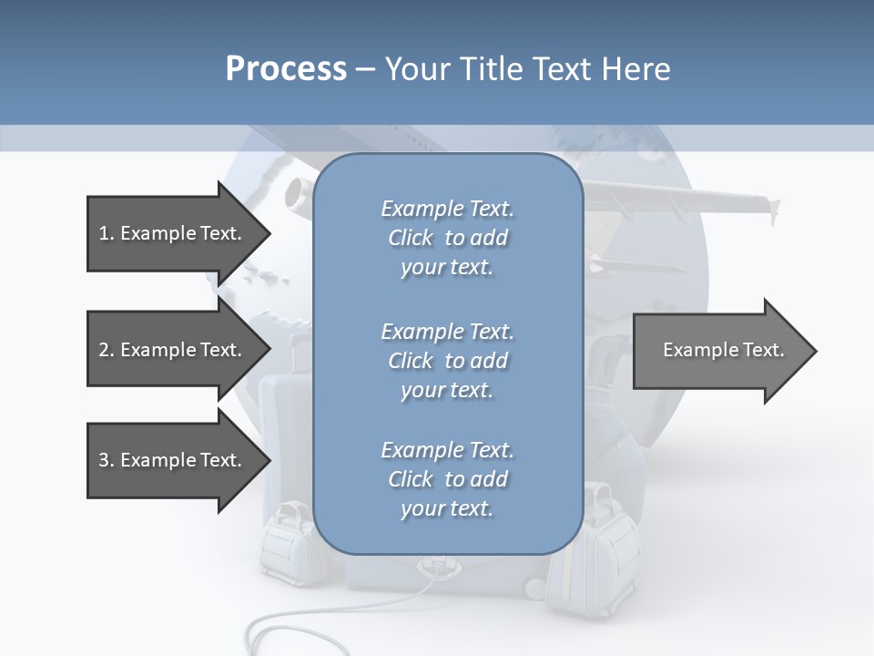 Golf Stick International Suitcase PowerPoint Template