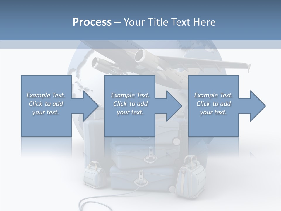 Golf Stick International Suitcase PowerPoint Template