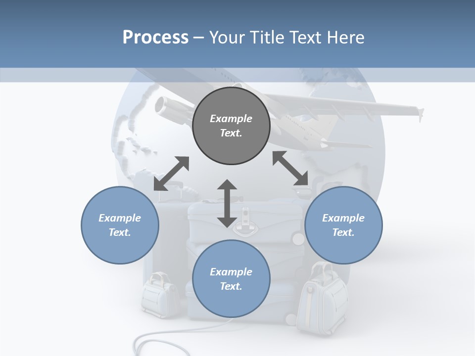 Golf Stick International Suitcase PowerPoint Template
