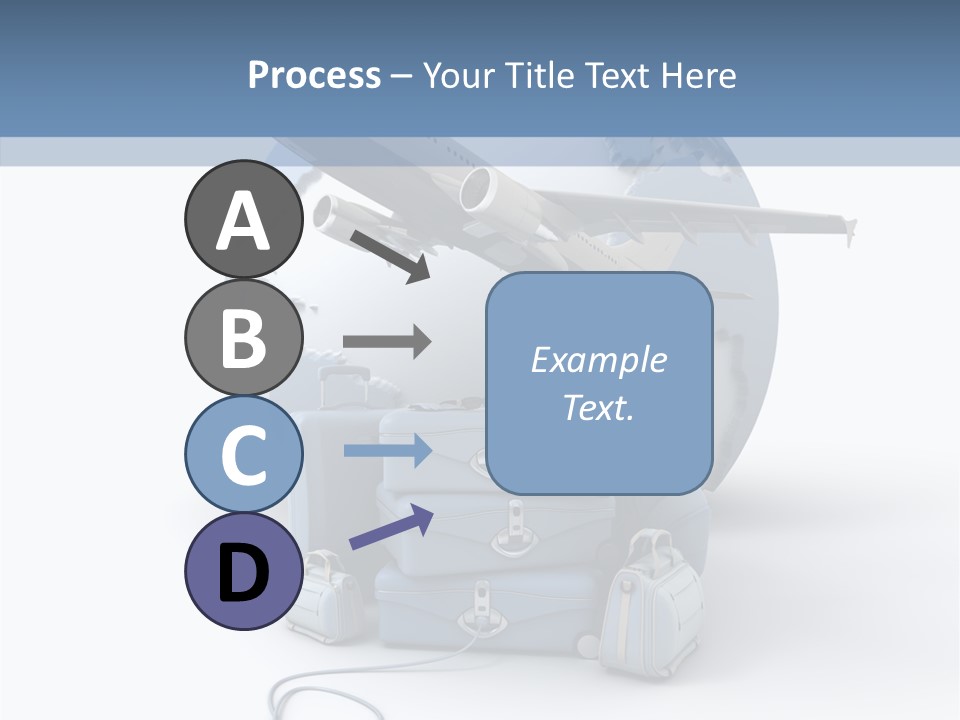 Golf Stick International Suitcase PowerPoint Template