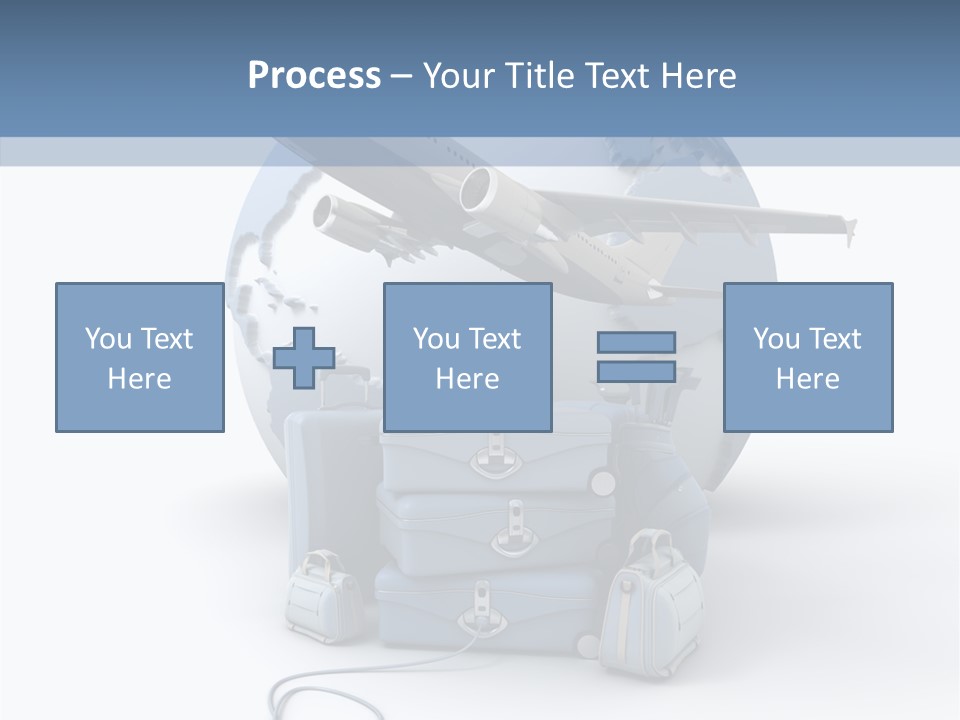 Golf Stick International Suitcase PowerPoint Template