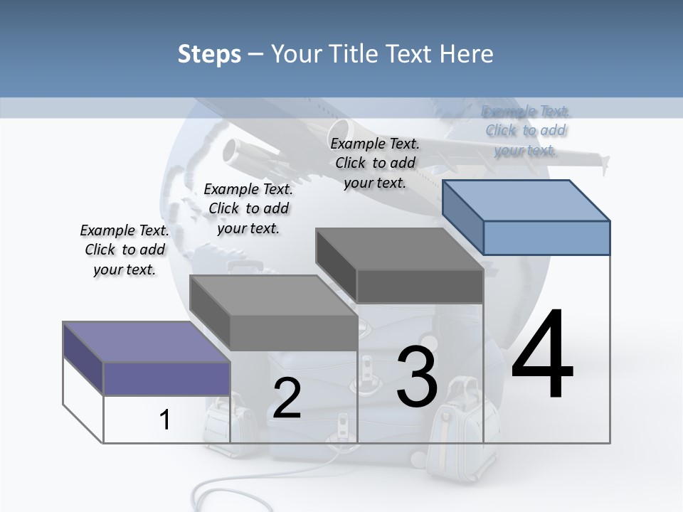 Golf Stick International Suitcase PowerPoint Template