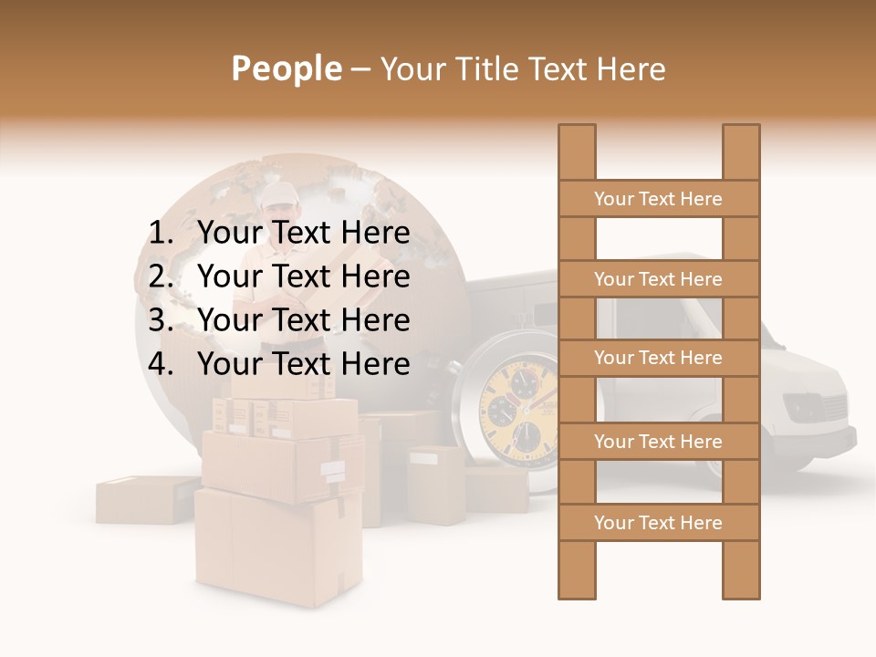 Friendly Pile Beige PowerPoint Template