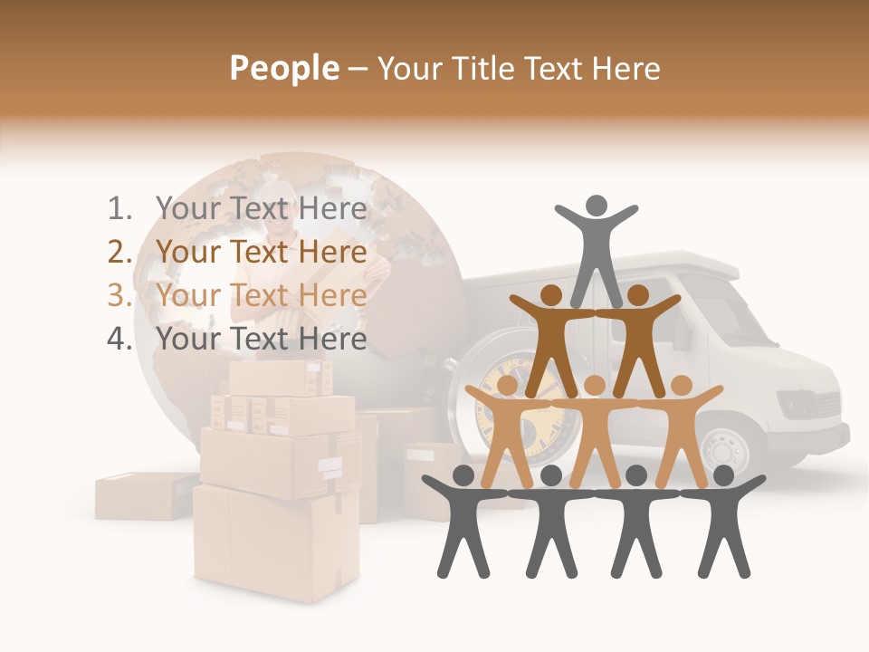 Friendly Pile Beige PowerPoint Template