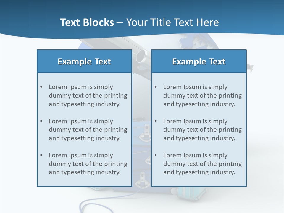 Attachue Golf Bag Case PowerPoint Template