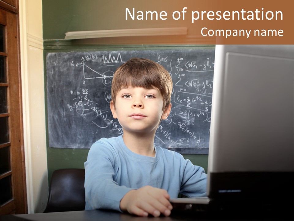 Blackboard Room Teen PowerPoint Template