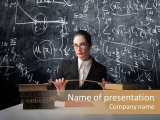 Bad Girl Blackboard PowerPoint Template