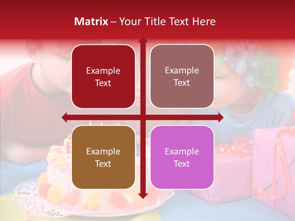 Blowing Sibling Clown PowerPoint Template