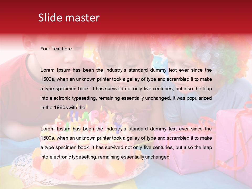 Blowing Sibling Clown PowerPoint Template