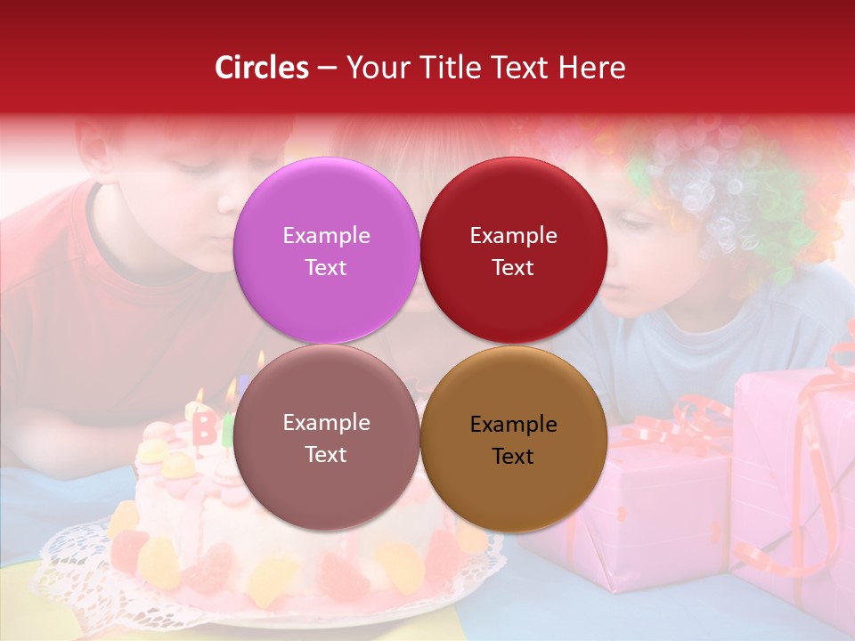 Blowing Sibling Clown PowerPoint Template